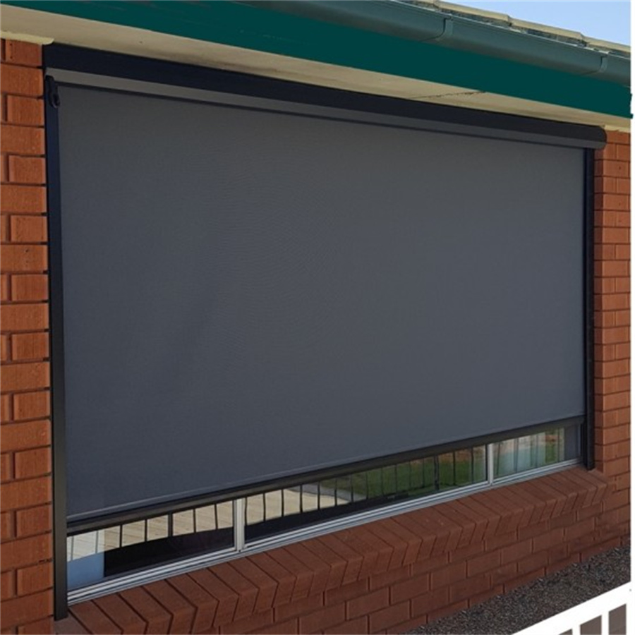 Factory Sunshade Blackout Automatic Motorized Garden Patio Windproof Outdoor Roller Blinds