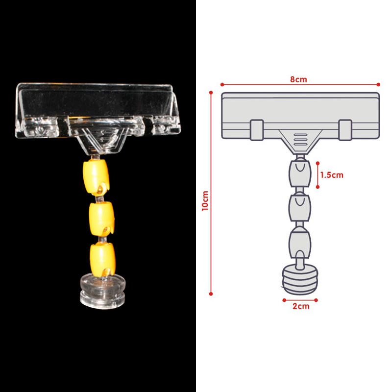 Plastic Memo Price Holder Clip with Strong Magnet Base