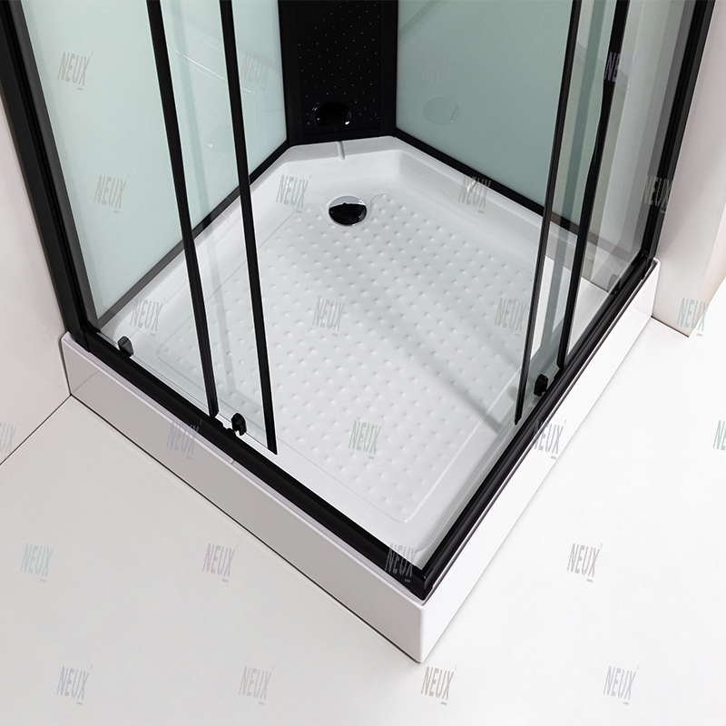 Nexu's 2 Doors Sliding Open Style Square Shower Cabin with Hydromassage Shower Room with Tray