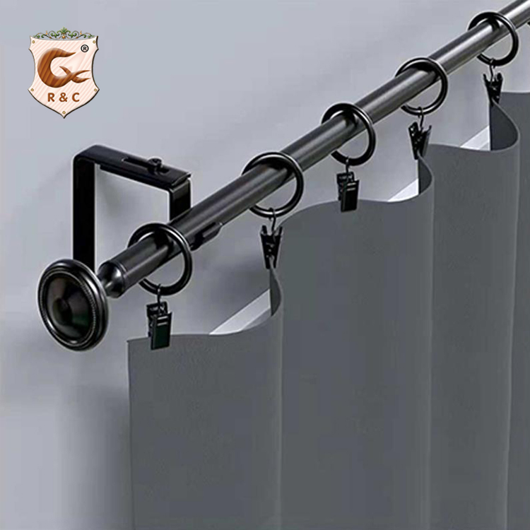 Modern Double Nickel Hooks Shower Curtain Rings Bathroom