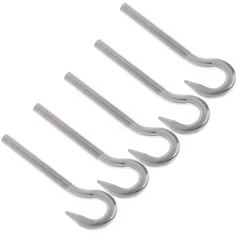304 Stainless Steel Metric Inch Eye Hook Wood Screw Eye Hook Screw Self Tapping Screw