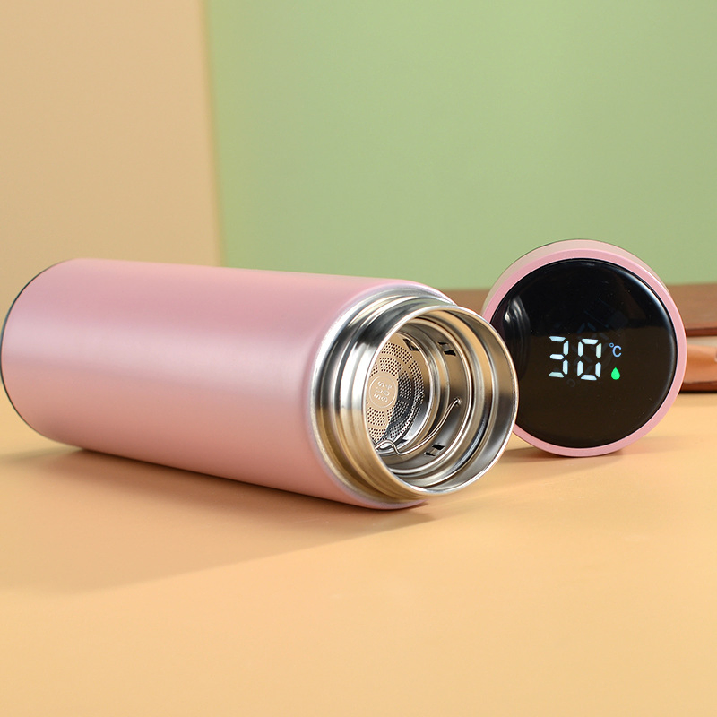 Custom Stainless Steel Tea Thermal Vacuum Flask Smart Travel Thermo Cup Mug Tumbler Water Bottle Intelligent Bottle Gift