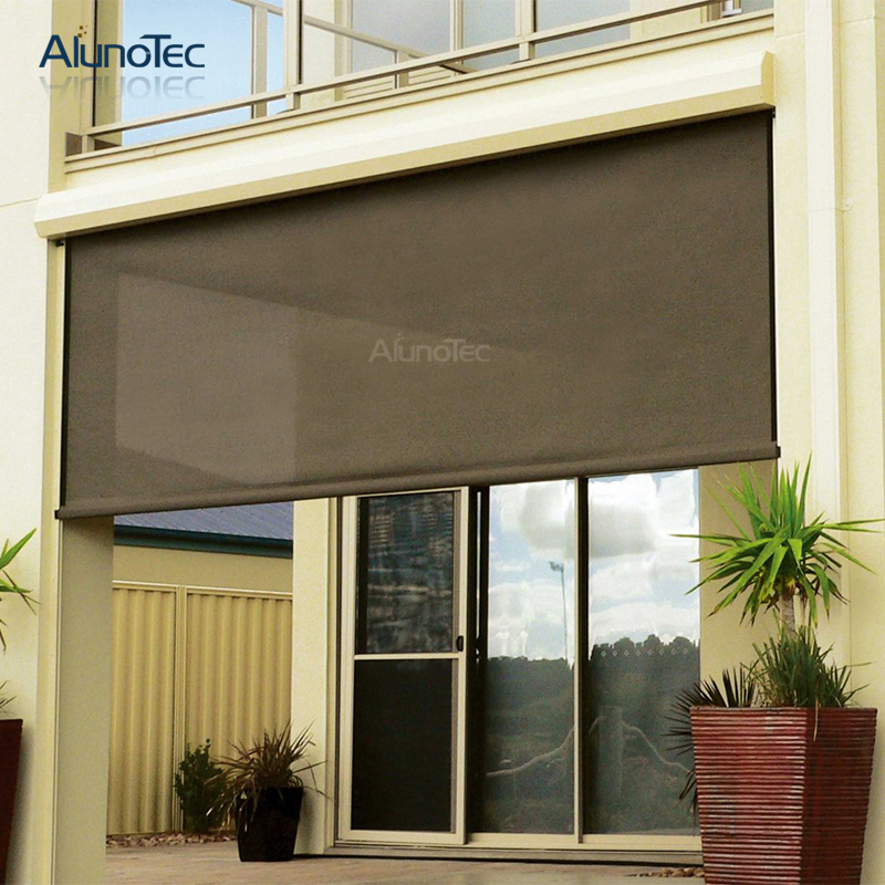 Automatic Outdoor Aluminium Waterproof Zip Track Roller Blinds