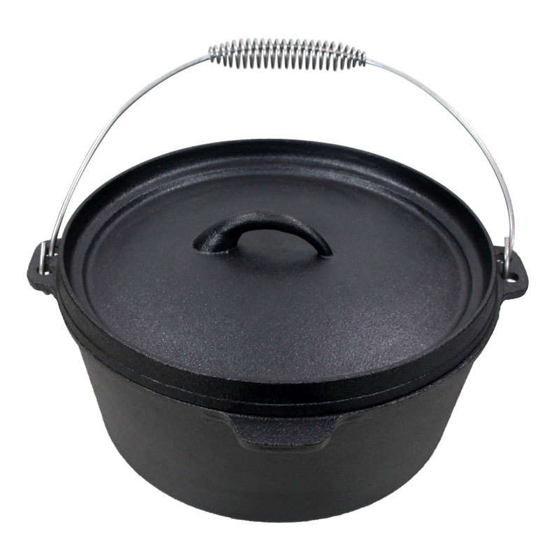 Чугунная утятница Camping Dutch Oven с антипригарным покрытием