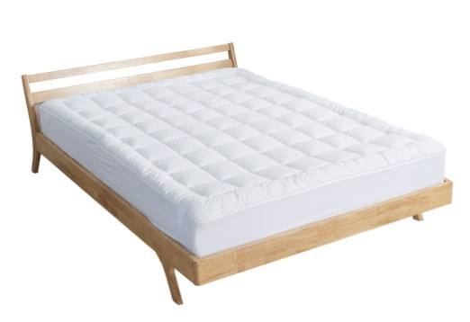 Hot Sale Polyester Mattress Topper/Bed Pad for Home and Hotel, Extra Thickness Warm and Comfortable with Grey Piping