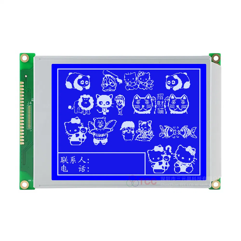 5.7 Inch 320X240 Graphic Monochrome Ra8835 Controller Blue LCD Display Module