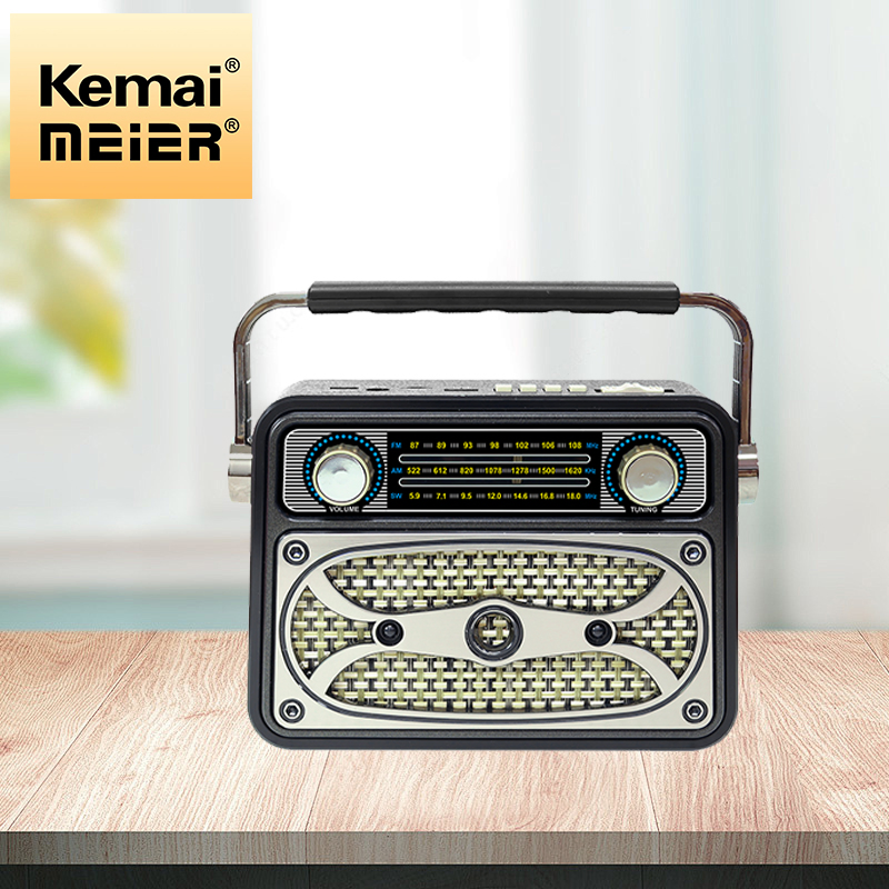 New Portable Solid Wireless Retro Radio FM Speaker with Aux TF Card Audio Music MP3 Radio