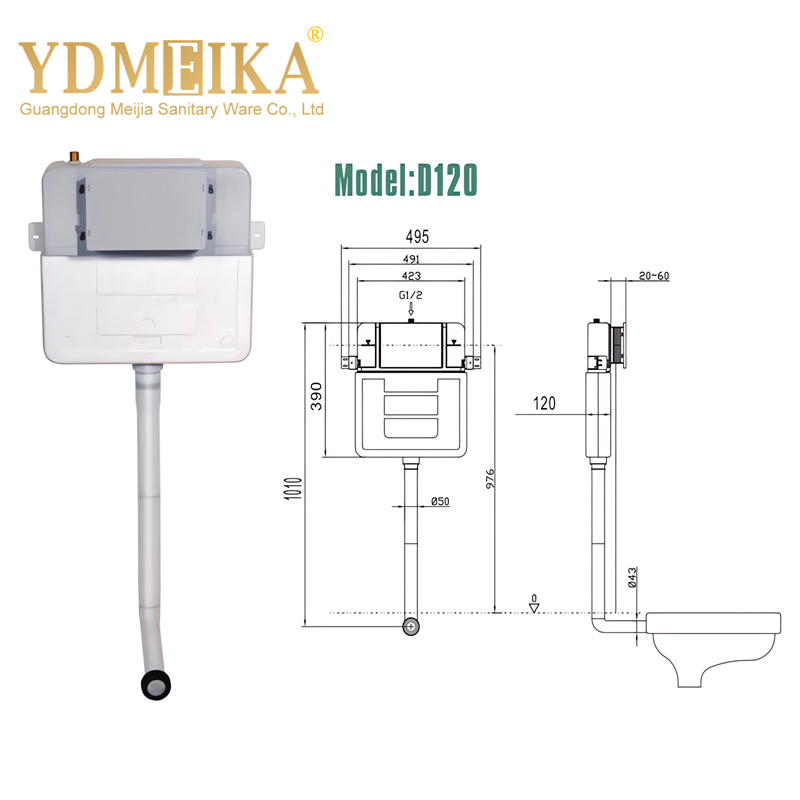 Without Frame Suitable for Squatting Toilets Floor Toilet Bowl Concealed Cistern