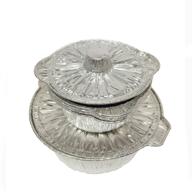 Foil Aluminum Hot Pot Food Grade Disposable Cooking Pot Food Takeaway Packaging Aluminum Foil Pots
