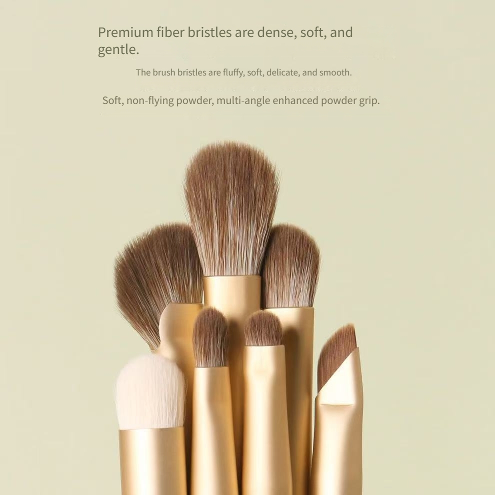 Avocado 7-Piece Essential Makeup Brush Set for Flawless Application