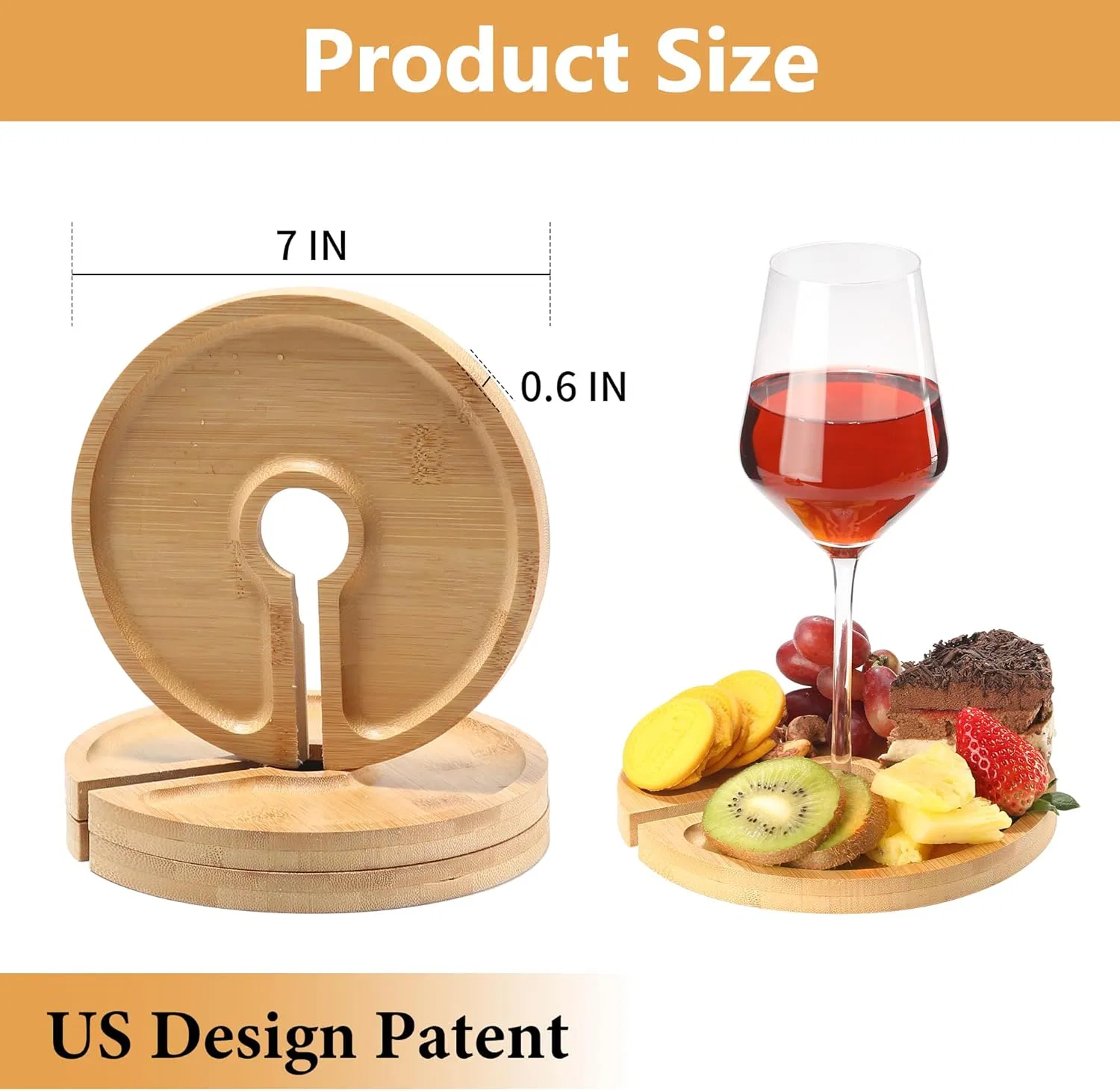 2-in-1 Mini Charcuterie Board with Wine Glass Topper