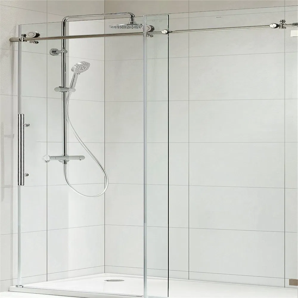 Luxury Australian Standard Sliding 304 Stainless Steel Rail Bathroom/Shower Screen for Hotel