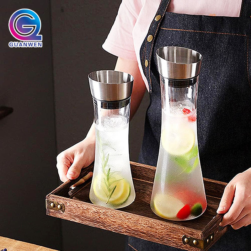 Restaurant Supplies Plastic Pitcher 1600ml Transparent Glass Tea Jug Carafes