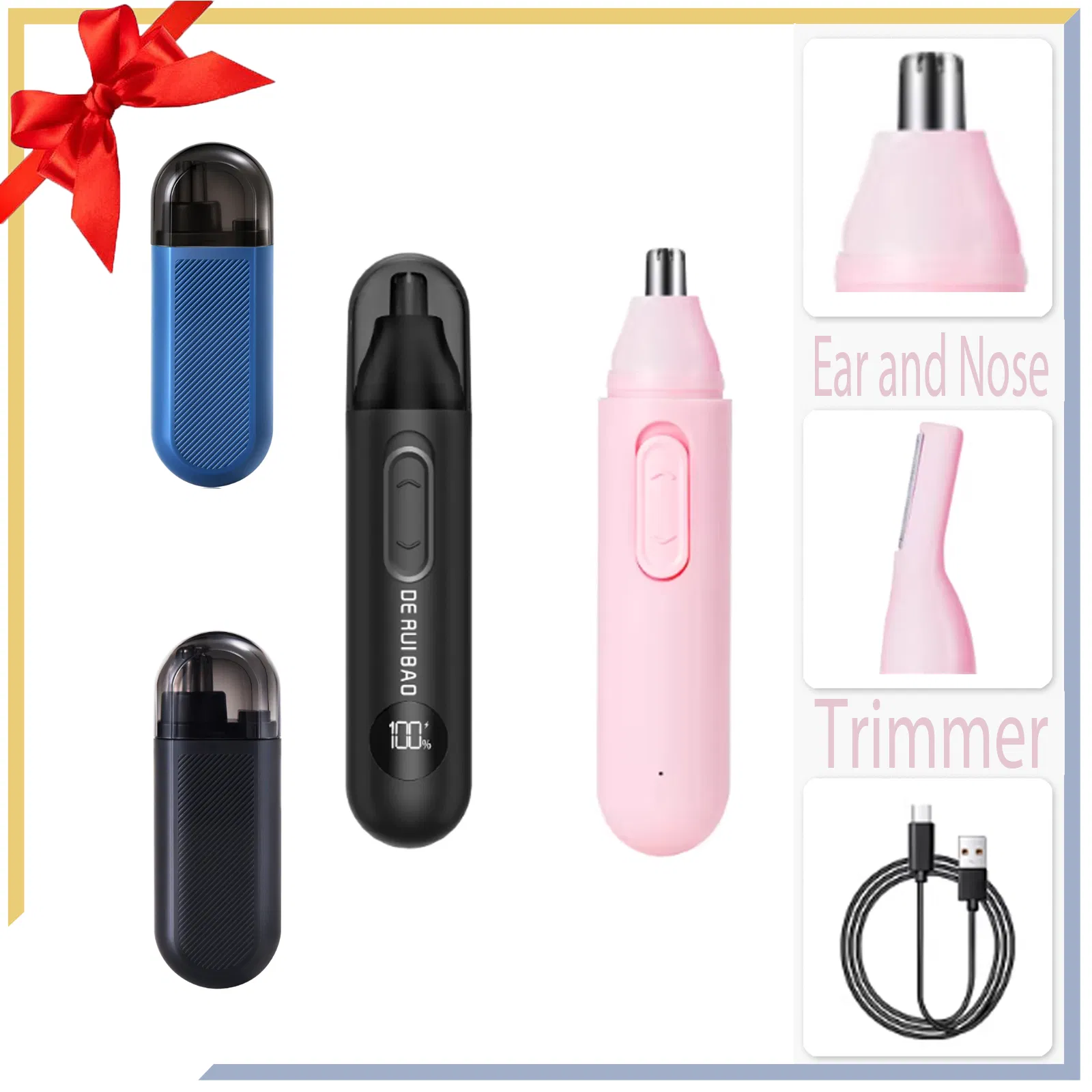 Dual-Functionality Face and Brow Nose Hair Trimmer