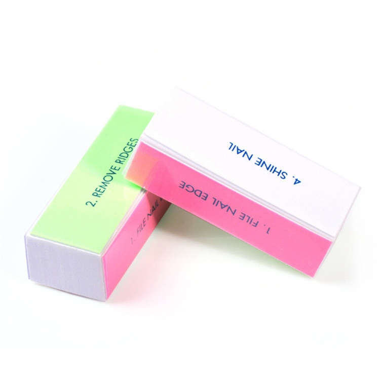 Nail Files 4 Sides Sponge Nail Buffer Polishing Sanding Block 4 Sides Colorful