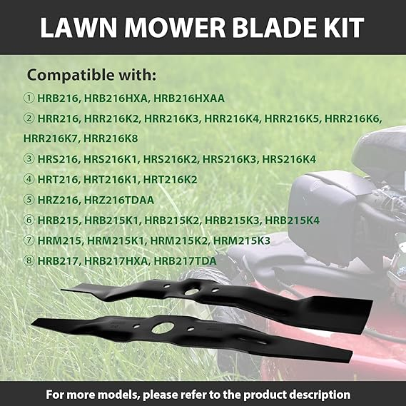 72511-Ve1-020 & 72531-Ve2-020 Lawn Mower Blade Kit Replace 72511-Ve1 010 72531 Ve2-010 Cut Lawn Mower Blades