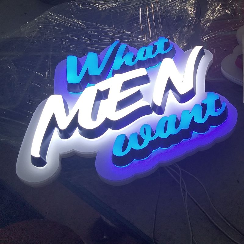 3D Acrylic LED Letters Sign Advertising Signs Customized Shop