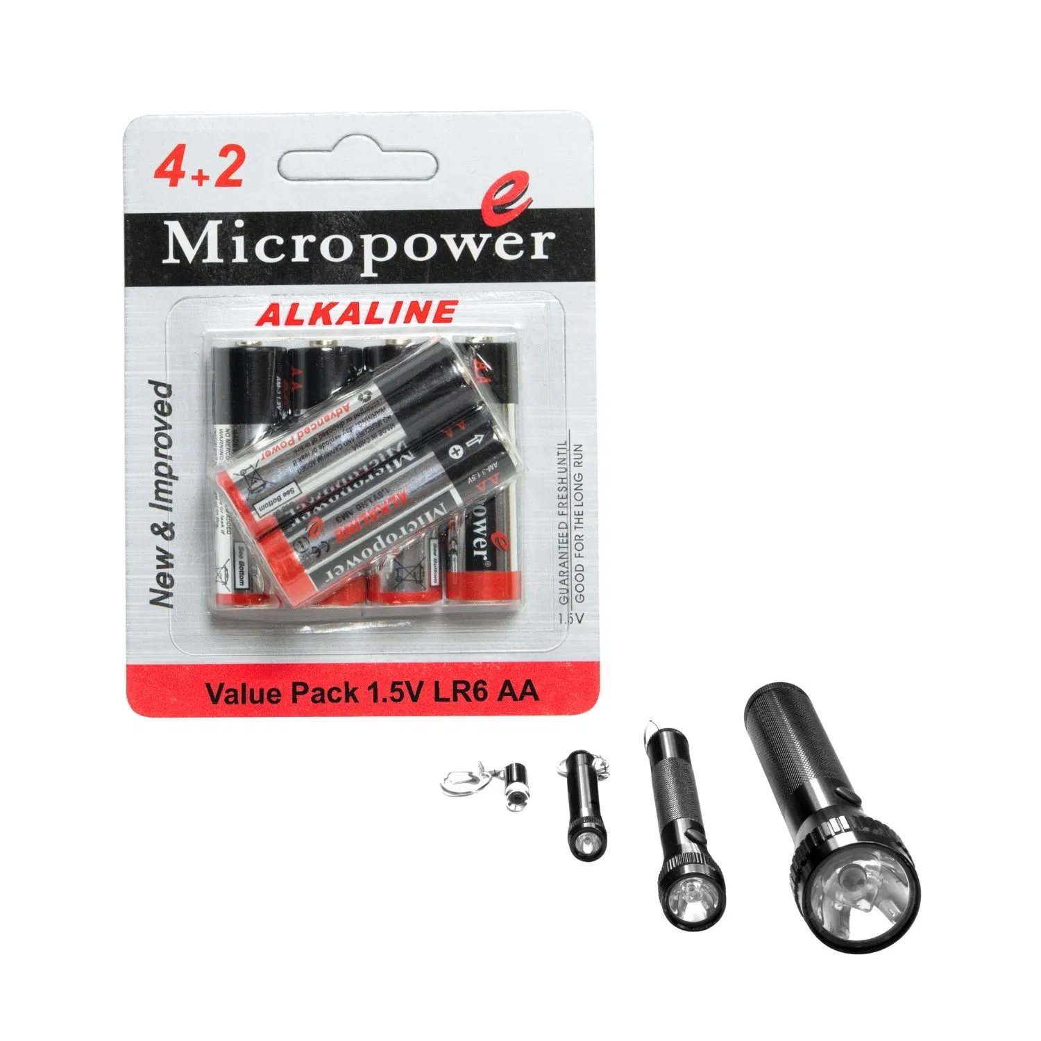 Высокотоковая щелочная батарейка AA 1.5V Micropower