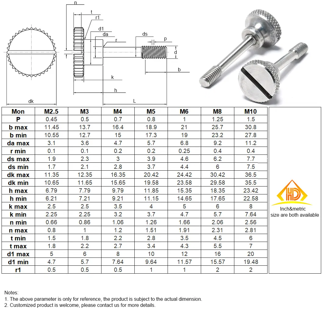Винты стопорные с накаткой M3 M4 M5 из нержавеющей стали