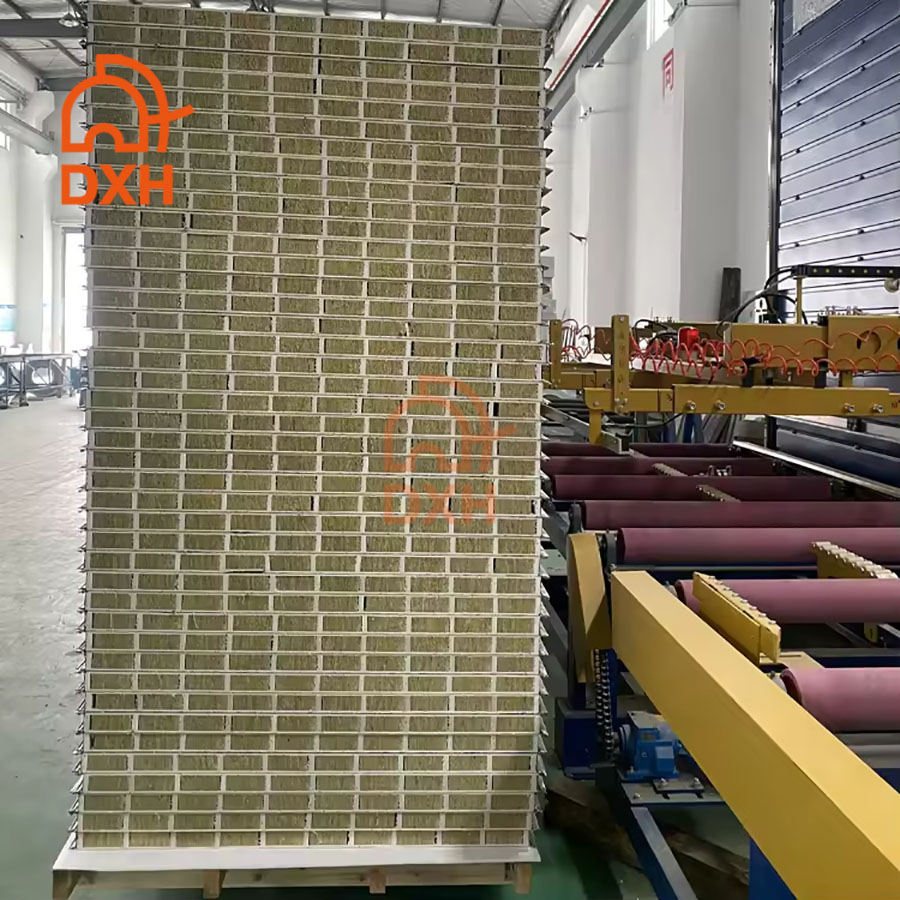 Daxiang Pre Fabrication Prefabricated House 75mm 100mm Thermal Insulation Exterior Insulation Wall Prefab Building Magnesium Oxide Rock Wool Sandwich Panel