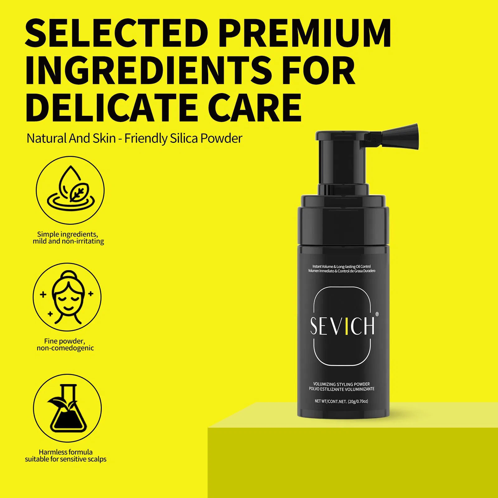 Custom Your Brand Barbershop Hair Style Product Instant Matt Hair Volumizing Texture Powder for Men