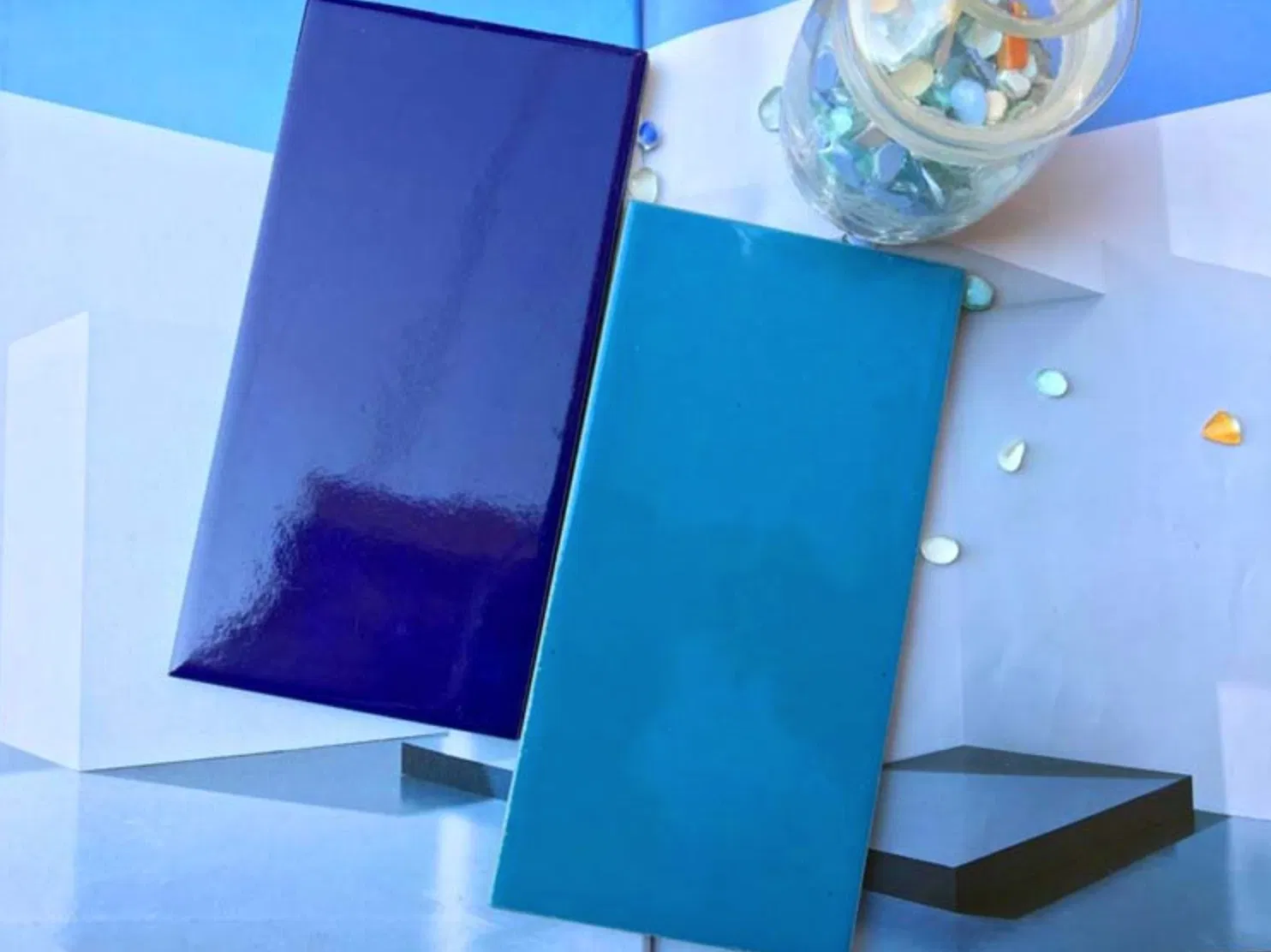 Dark Blue Colour Bathroom Ceramic Wall Tile Swimming Pool Tile