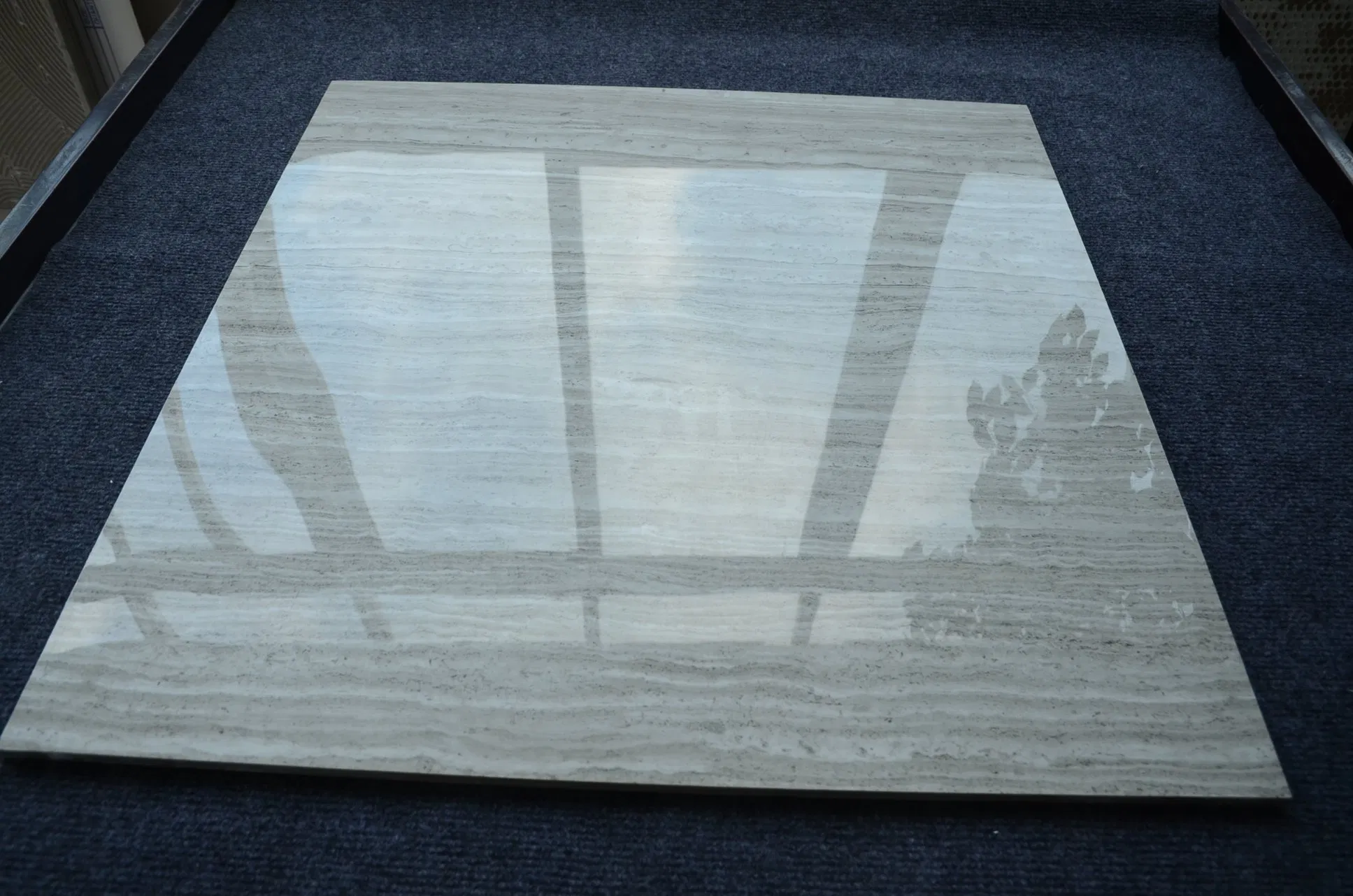 Hanse Good Price 600X600 800X800 Grey White Porcelain Tile Glazed Polished Porcelain Ceramic Slab Wall Floor Tiles