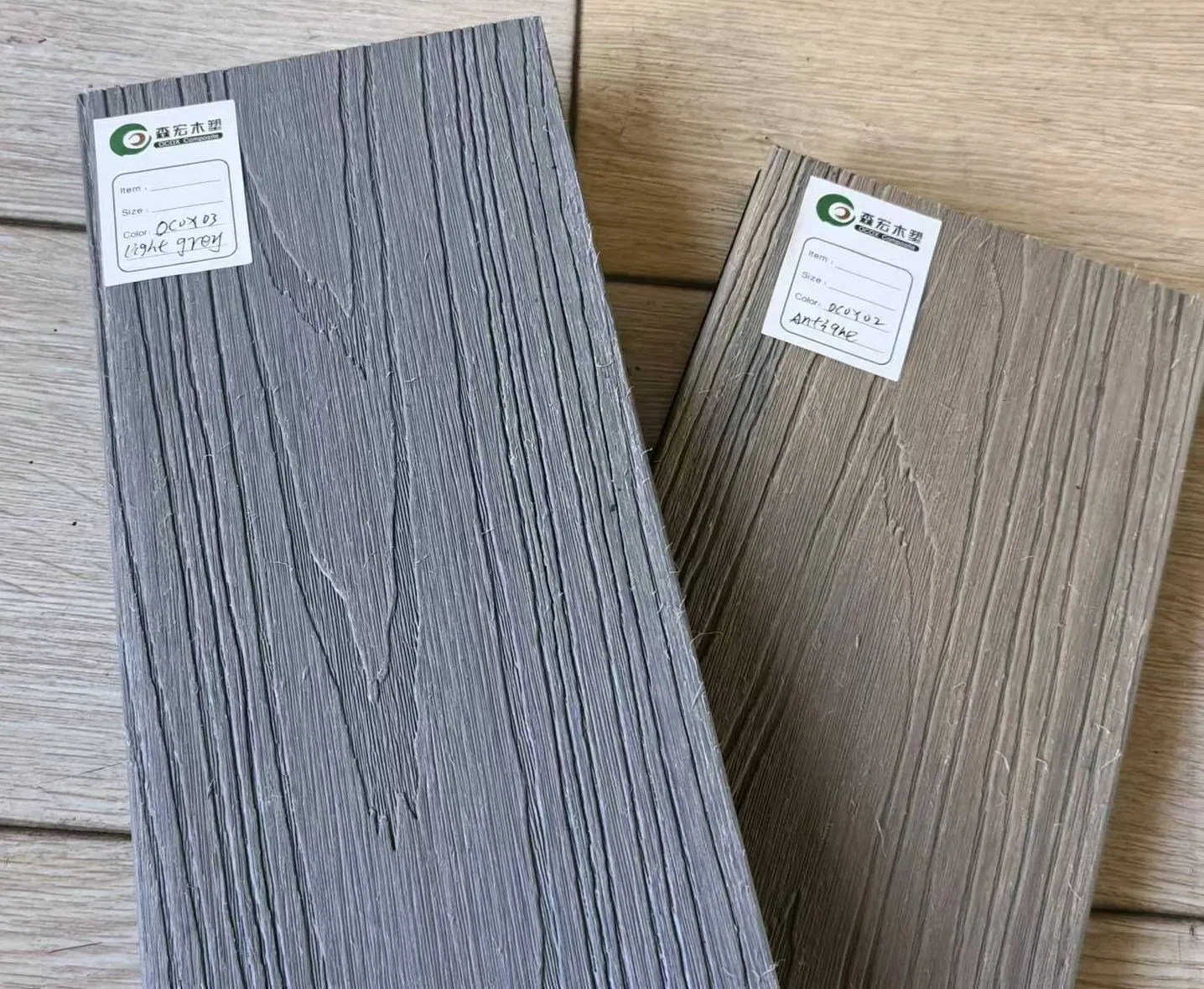 Factory Outdoor Co Extrusion WPC Wood Plastic Composite Embossed Capped Dual Decking