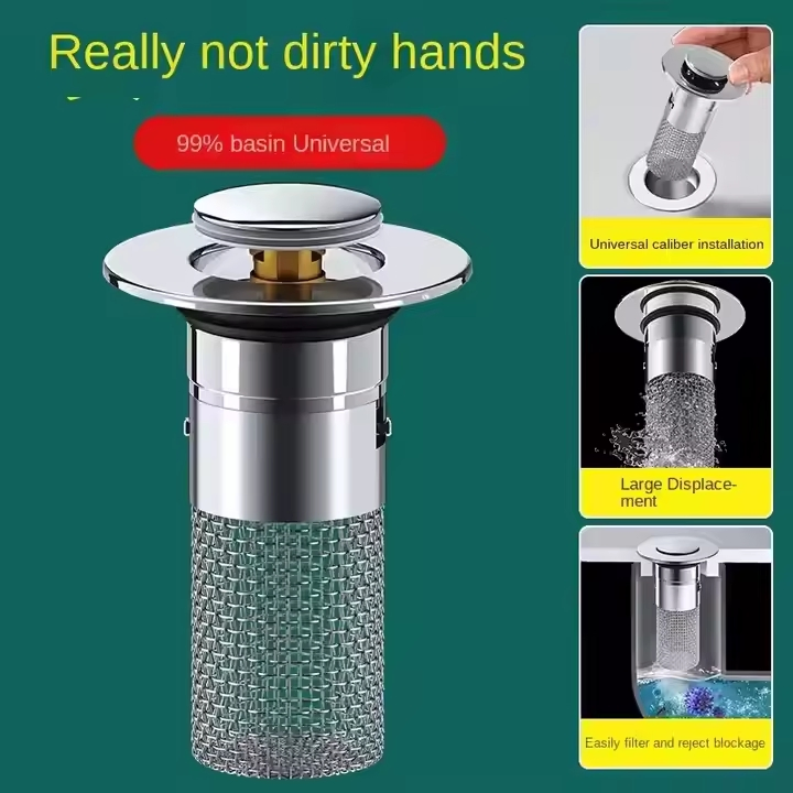 Stainless Steel Slop Filter Sink Garbage Strainer Stainless Steel Floor Drain