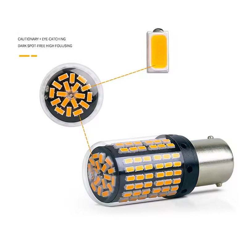 Светодиодные лампы 144SMD для поворотников Ba15s P21W