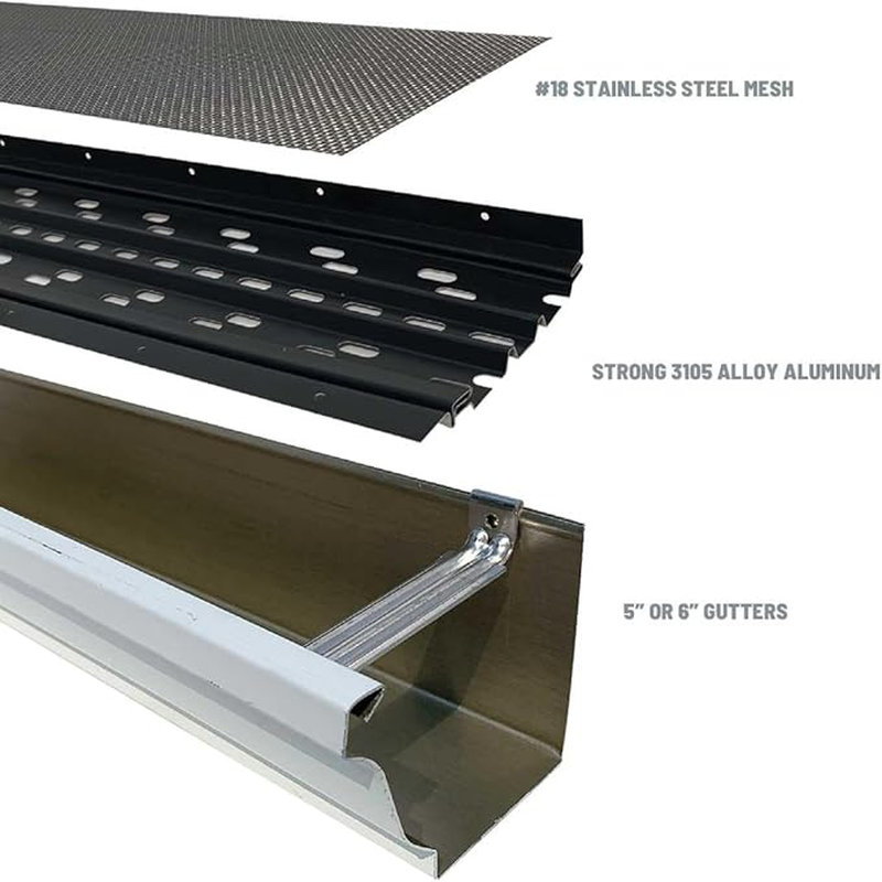 Micro Mesh Aluminum Gutter Guard for Rain Gutter Leaf Filter