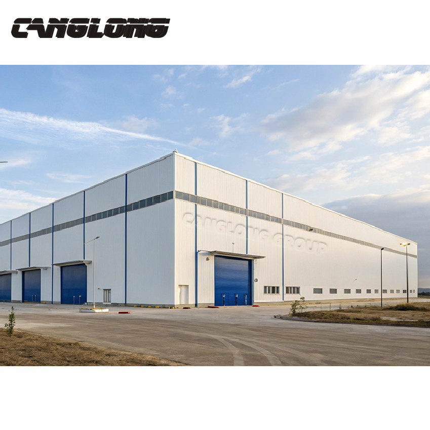 Quick-Assembly Steel Structure Workshop with Modular Parts for Easy Manufacturing Setup