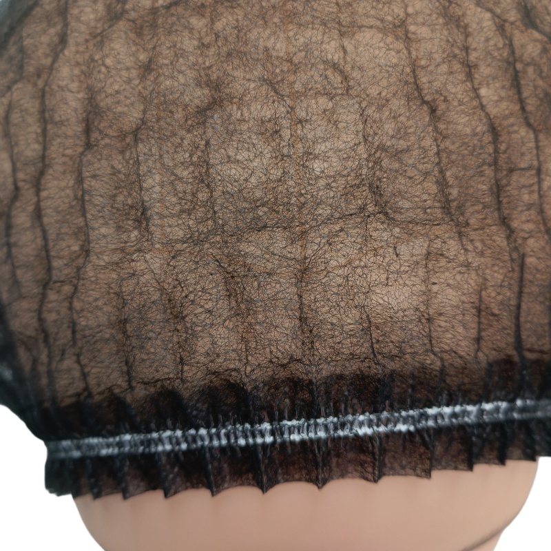 Cleaning Disposable Black Bouffant Cap Hair Net Head Cover