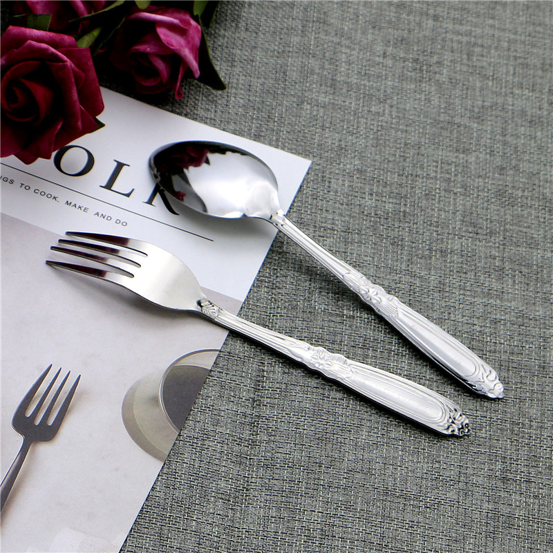 6/12 PCS Fancy Design Dorable Dinner Ware Flatware Spoon Fork