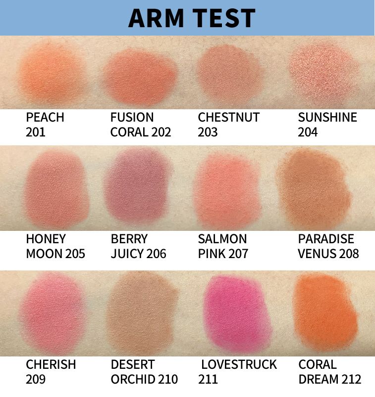 High Quality Custom Logo Makeup Face Pigment Blusher Powder