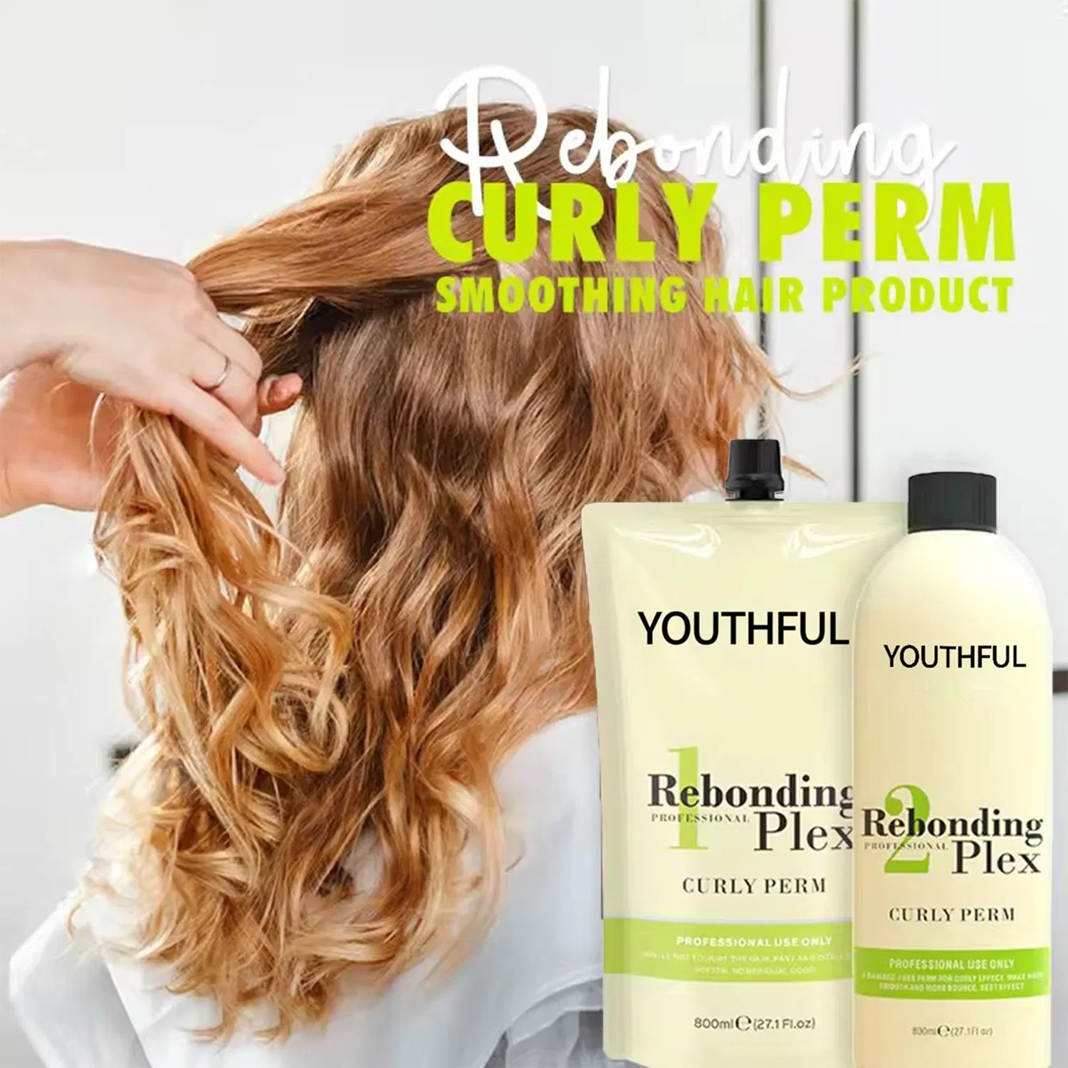 Professional Natural Permanent Hair Perm Lotion 3D Curling Perm Treatment