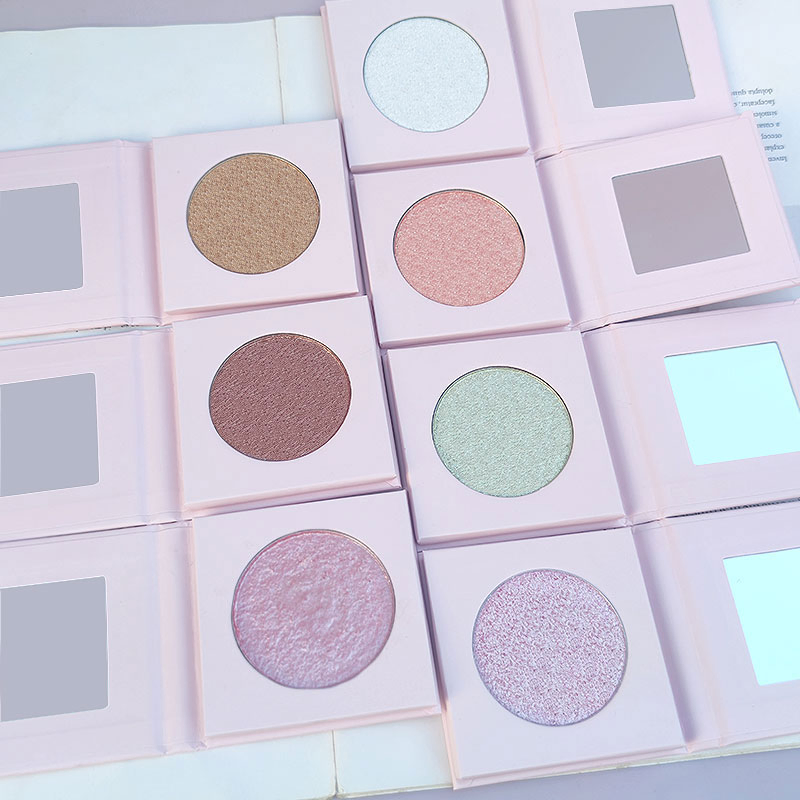 Custom Logo Private Label Vegan Makeup Shimmer Body Pressed Highlighter Makeup