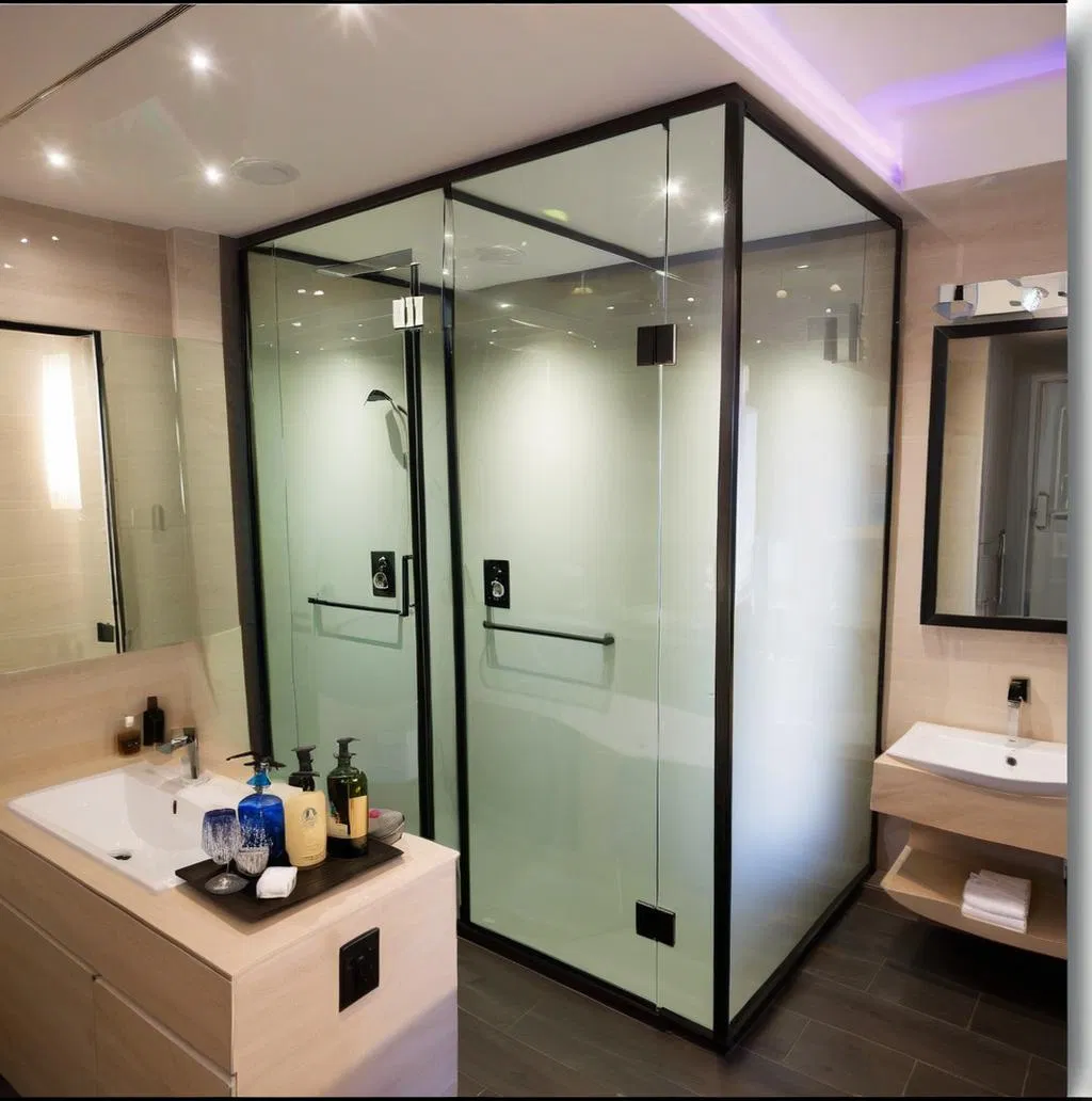 5mm Tempered Glass Shower Door with Easy-Clean Coating