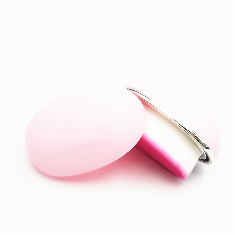 Portable Egg Shape Oval Cosmetic Foundation Brush with Cap for Make up