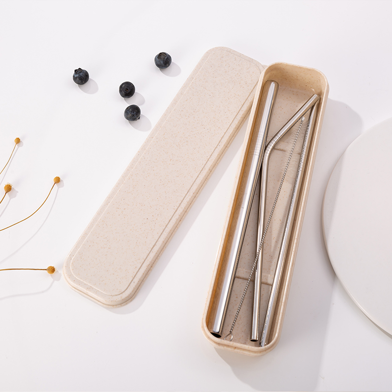 Dishwasher Safe Reusable Eco-Freindly Clean Brush Stainless Steel Straws
