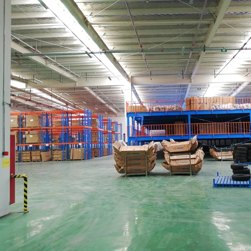 Large-Scale Steel Platform for Warehouse Storage Multi-Tier Industrial Storage Platform with Elevator Access