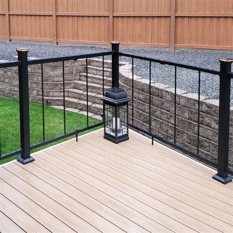 Free-Maintenance Black Century Aluminum Deck Railing