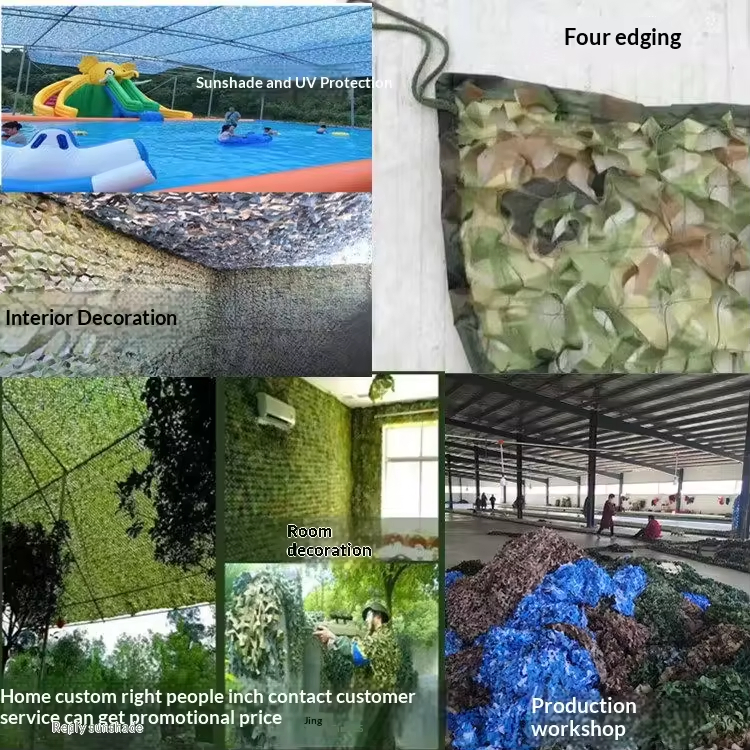 Indoor Camouflage Sunshade Net for Aerial Photography Protection