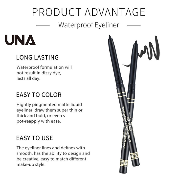 Black White Smooth Color Waterproof Oil-Proof Non-Smudge Lasting Accurate Eyeliner Glue Pen Lying Silkworm