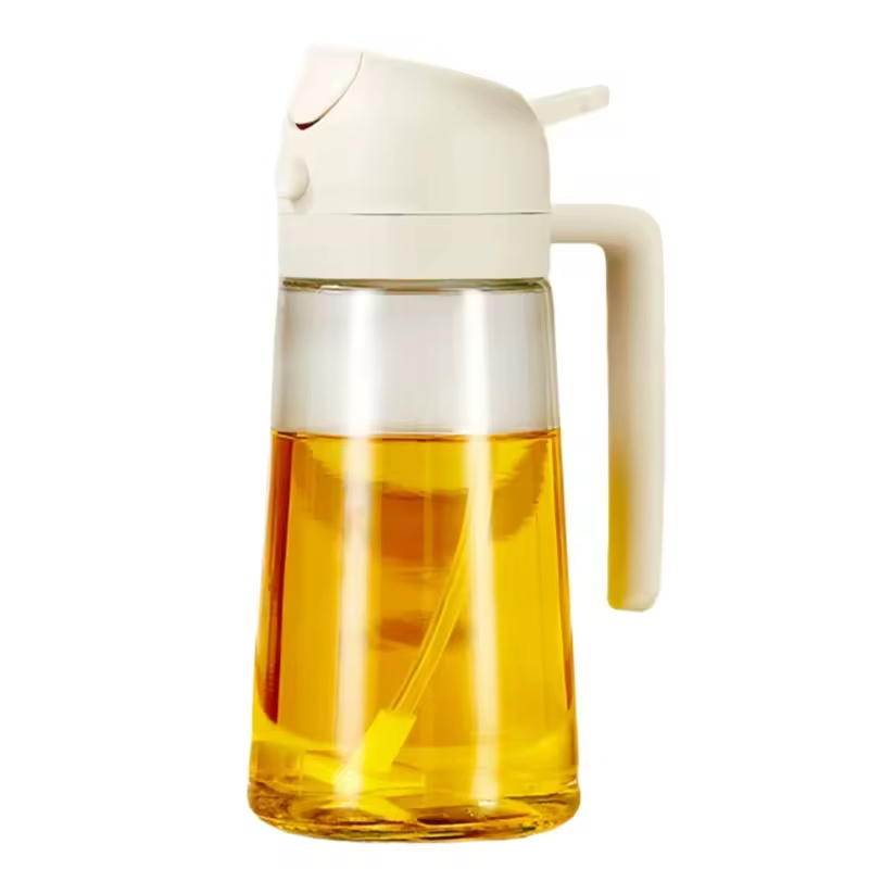Hot Selling Eco-Friendly Glass Olive Oil Pump Sprayer Bottle 450ml 470ml Screw Cap Oil Dispenser Baked BBQ Trigger Sprayer