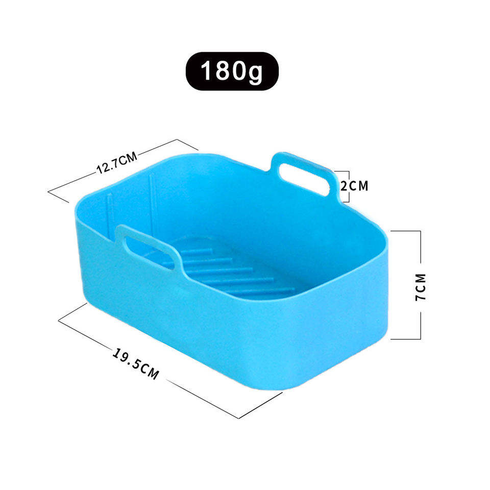 New Product BPA Free Good Safe Air Fryers Liner Kitchen Accessories Tools Collapsible Rectangle Air Fryer Silicone Liner