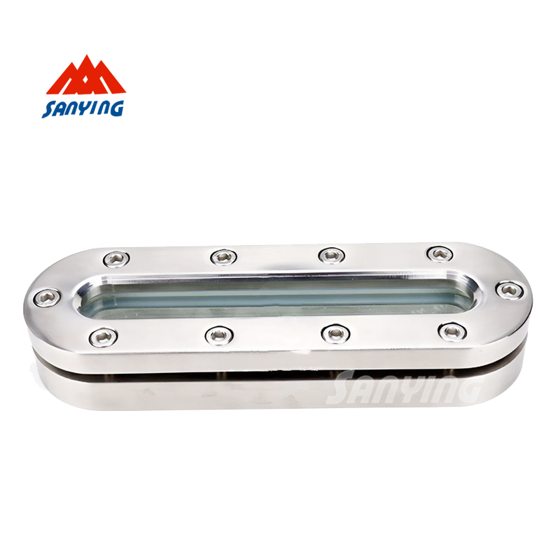 Stainless Steel Oval Elliptical Shaped Tank Pressure Sight Glass for Pressure Vessel