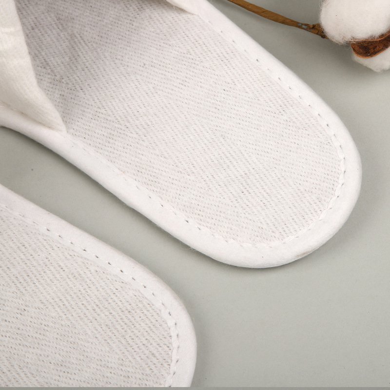 Straw /Cork Sole Non-Slip Disposable Slippers Biodegradable Spunlace Hotel Slippers
