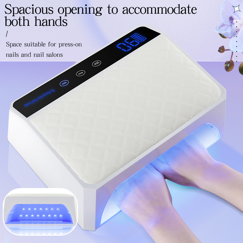 2 in 1 Nail Arm Rest Nail Lamp, 178W Wireless UV LED Nail Dryer Curing Nail Gel Polish Light