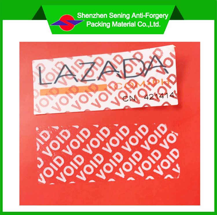 Adhesive Tamper Proof Carton Label with Cutomised Logo